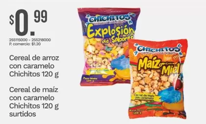 mate - Cereal de arroz con caramelo Chichitos or Cereal de maíz con caramelo Chichitos