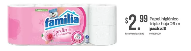 Familia - Papel higiénico triple hoja 26 m