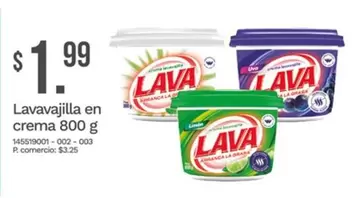 Lavavajilla en crema