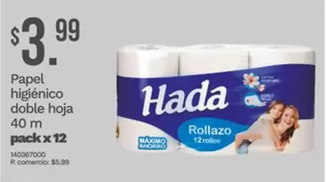 Papel higiénico doble hoja