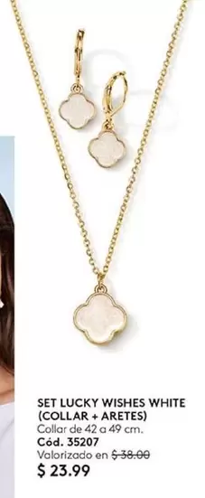 LUCKY WISHES WHITE (COLLAR ARETES)