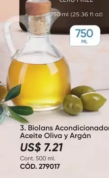 Acondicionador Aceite Oliva y Argán