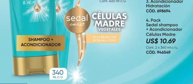 shampoo + Acondicionador Células Madre