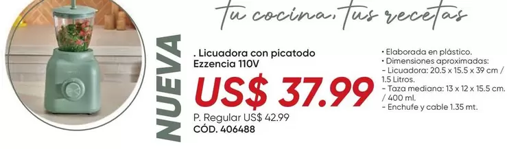 Licuadora con picatodo