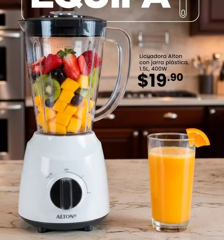 Licuadora con jarra plástica