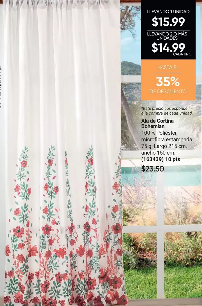 uno - Ala de Cortina Bohemian