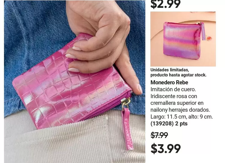 Rosa - Monedero Rebe