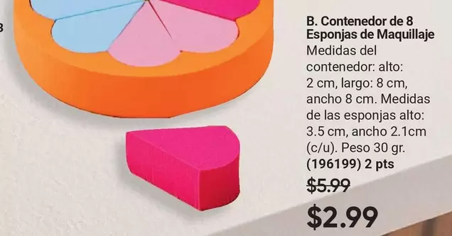 Contenedor de Esponjas de Maquillaje