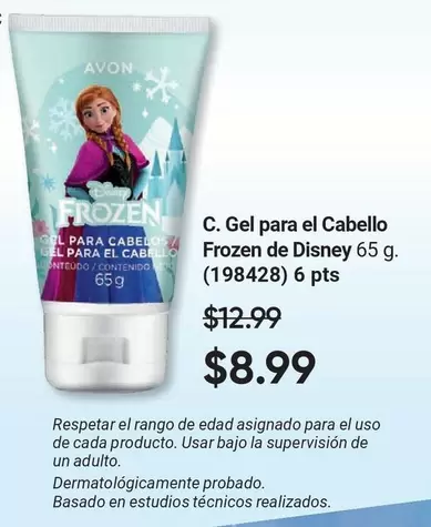 Avon - Gel para el Cabello Frozen de Disney 65 g.