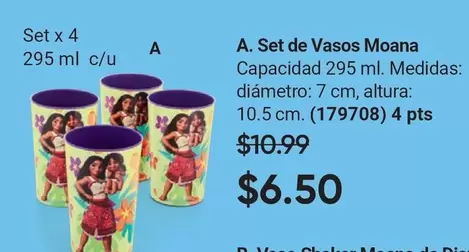 Set de Vasos Moana