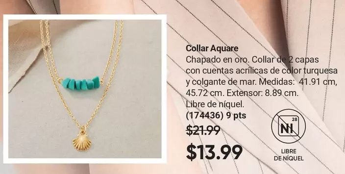 Turquesa - Collar Aquare