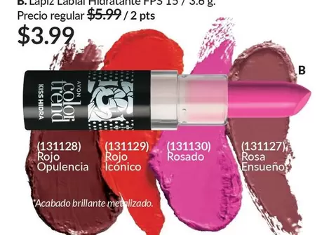 Avon - Lápiz Labial Hidratante FPS 15