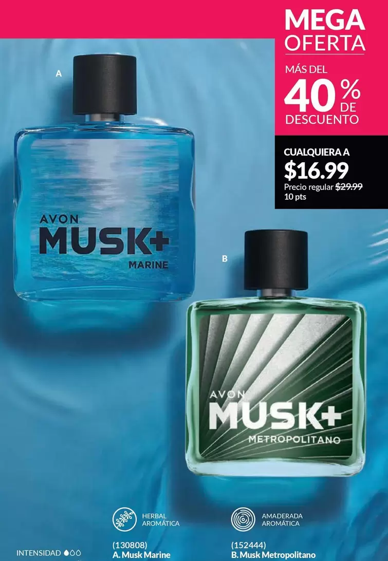 Avon - MUSK+ MARINE, MUSK+ METROPOLITANO
