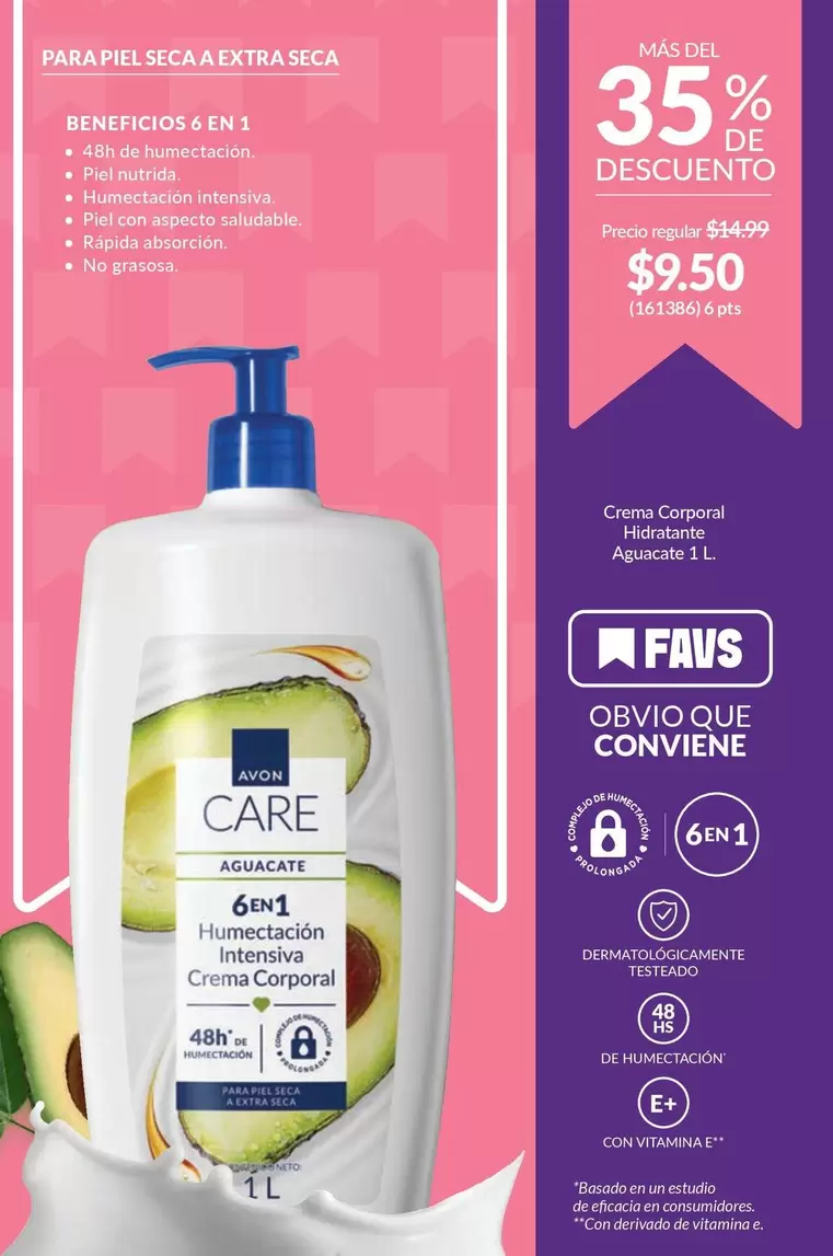 Avon - 6in1 Humectación Intensiva Crema Corporal