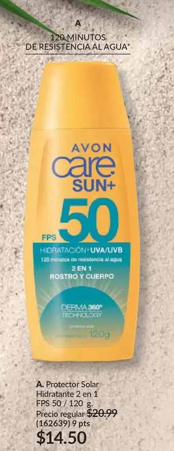 Avon - Protector Solar Hidratante 2 en 1 FPS 50 / 120 g (162639)
