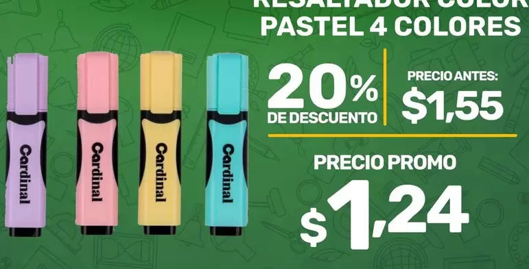 pastel - RESALTADOR COLOR PASTEL 4 COLORES