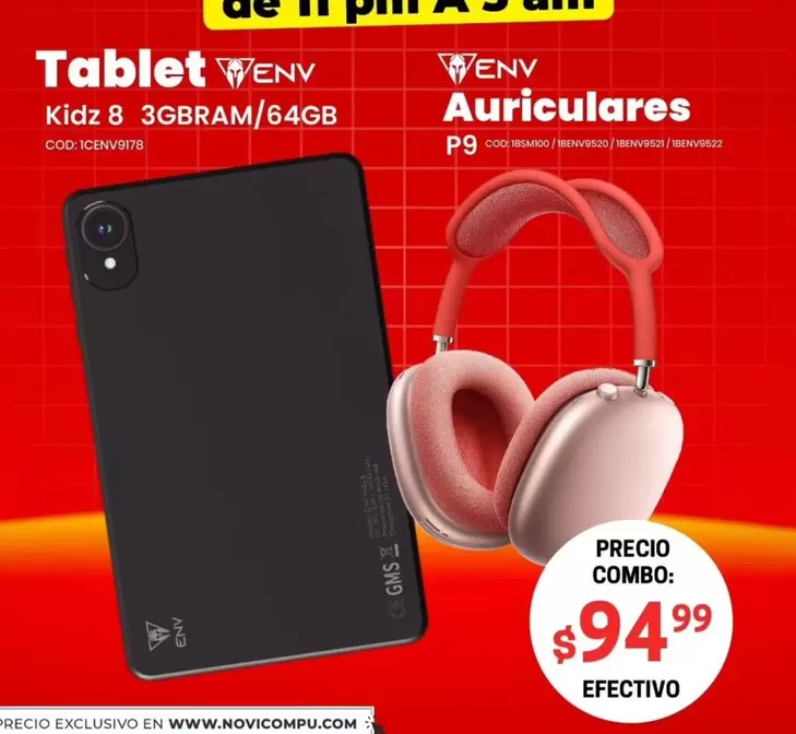 Tablet Kidz 8 3GBRAM/64GB, Auriculares P9