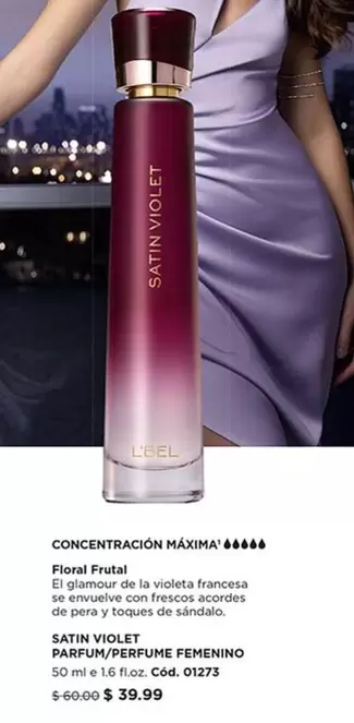 L'bel - SATIN VIOLET PARFUM/PERFUME FEMENINO Cód. 01273