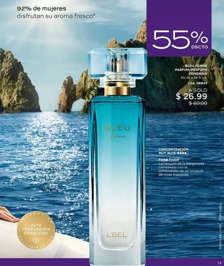 L'bel - BLEU FEMME EAU DE PARFUM