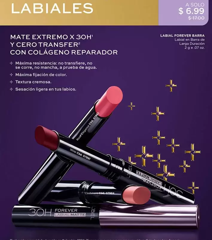 mate - LABIALES MATE EXTREMO X 30H Y CERO TRANSFER CON COLÁGENO REPARADOR
