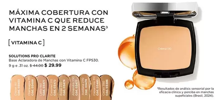 Pro - SOLUTIONS PRO CLARITE Base Aclaradora de Manchas con Vitamina C FPS30