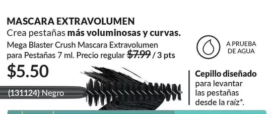 Crush - MASCARA EXTRAVOLUMEN Mega Blaster  Mascara Extravolumen para Pestañas 7 ml