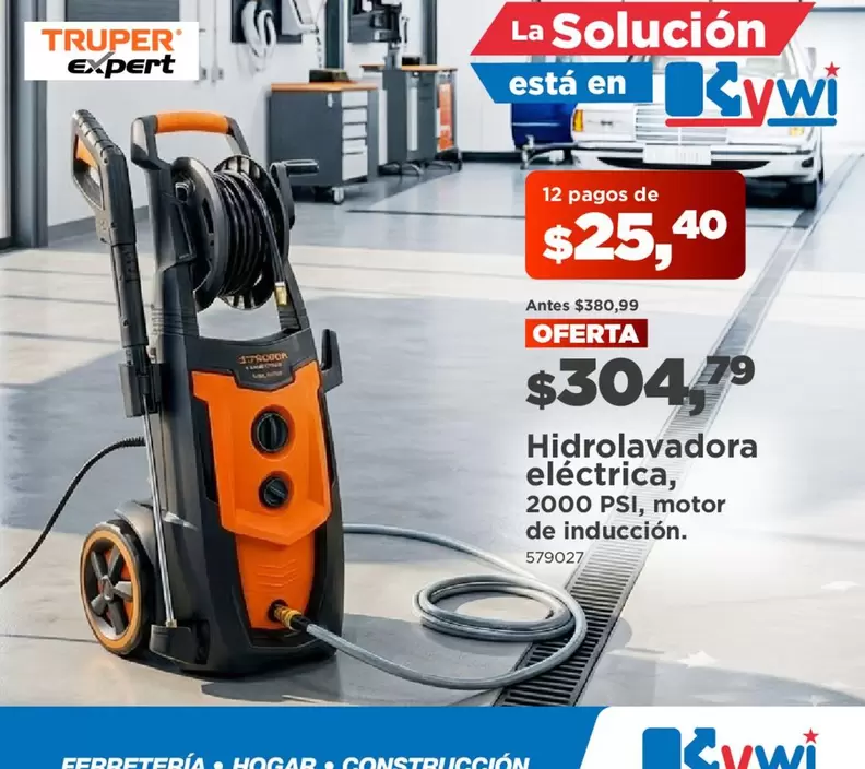 Hidrolavadora eléctrica, 2000 PSI, motor de inducción. 579027