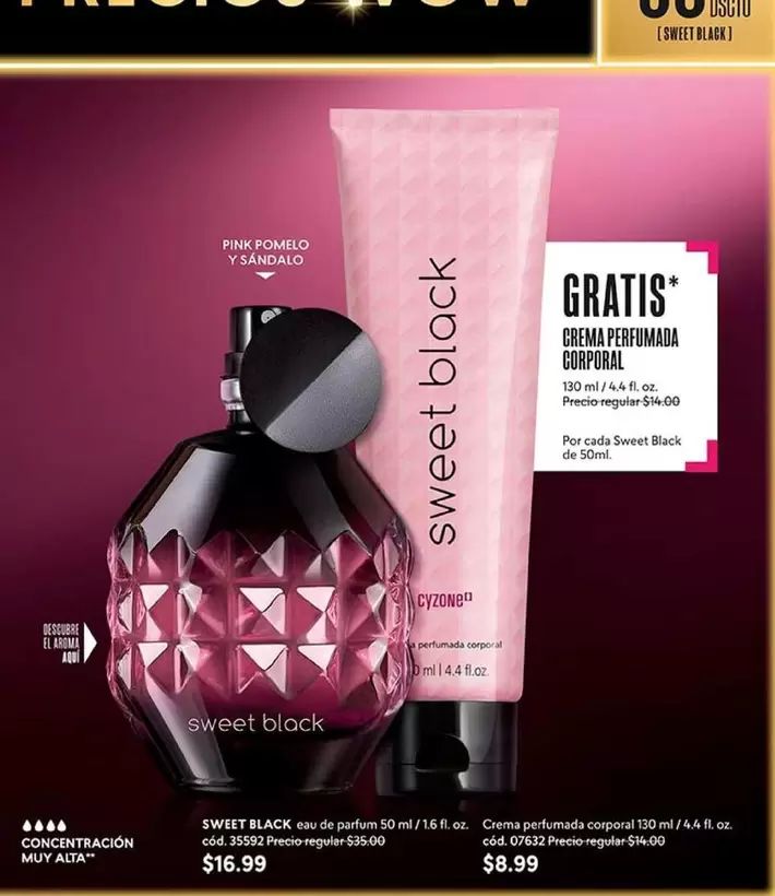 Sweet Black Eau de Parfum & Perfumed Body Cream