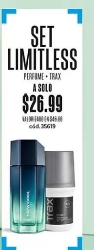 cool - SET LIMITLESS PERFUME + TRAX cód. 35619