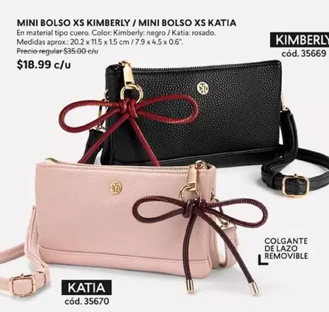 Negro - MINI BOLSO XS KIMBERLY / MINI BOLSO XS KATIA cód. 35669 / cód. 35670
