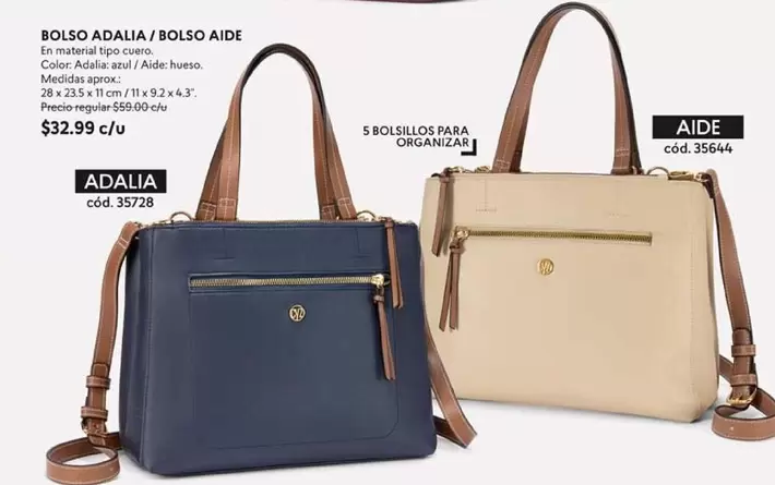 Azul - BOLSO ADALIA / BOLSO AIDE cód. 35728 / cód. 35644