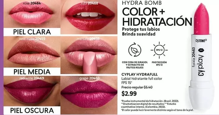 Nude - CYPLAY HYDRAFULL Labial hidratante full color