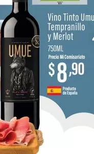 España - Vino Tinto Tempranillo y Merlot