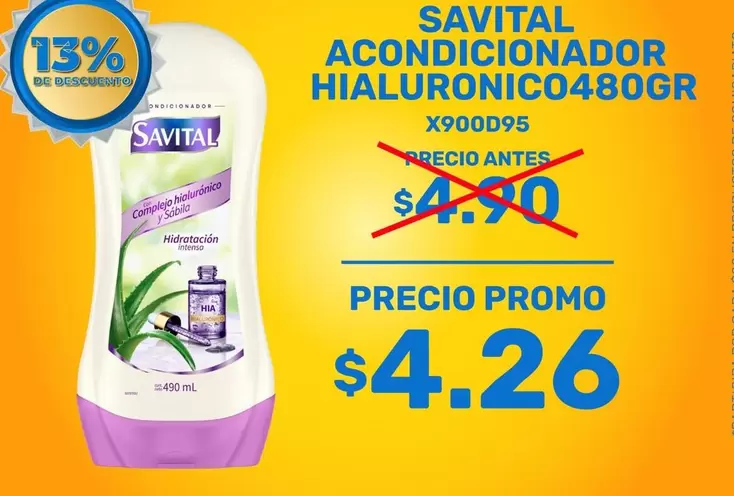 Sábila - ACONDICIONADOR HIALURONICO480GR X900D95