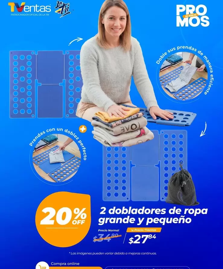 Pro - 2 dobladores de ropa grande y pequeño