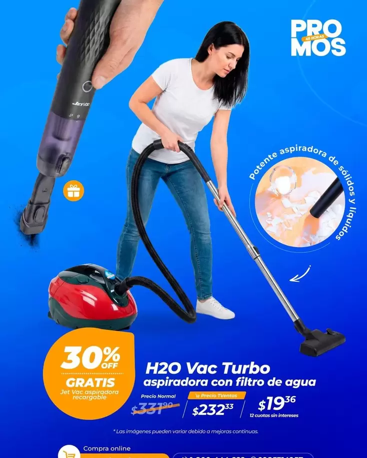 Pro - H2O Vac Turbo aspiradora con filtro de agua