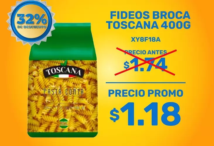 FIDEOS BROCA TOSCANA 400G XY8F18A