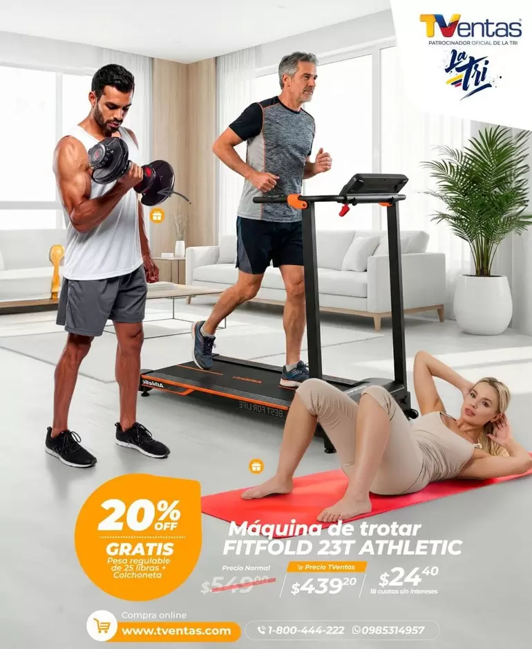 Máquina de trotar FITFOLD 23T ATHLETIC