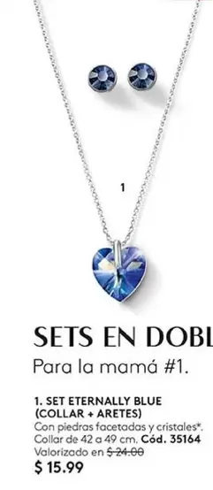 1. SET ETERNALLY BLUE (COLLAR + ARETES)