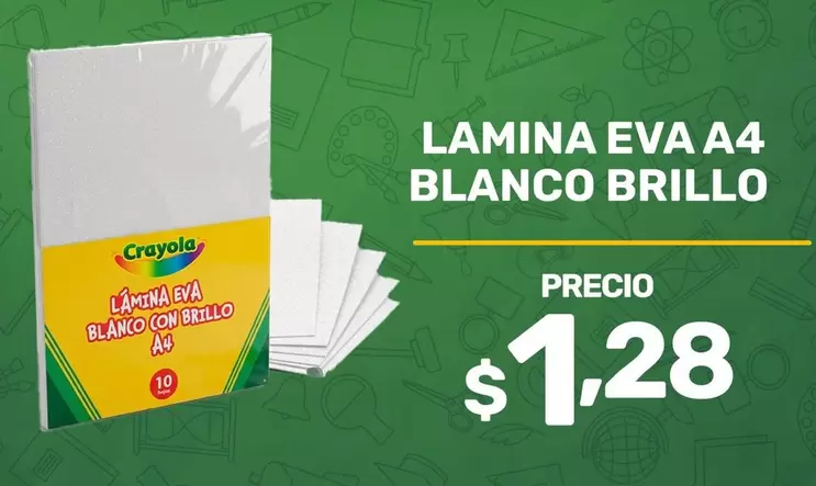 Lámina EVA A4 Blanco Brillo