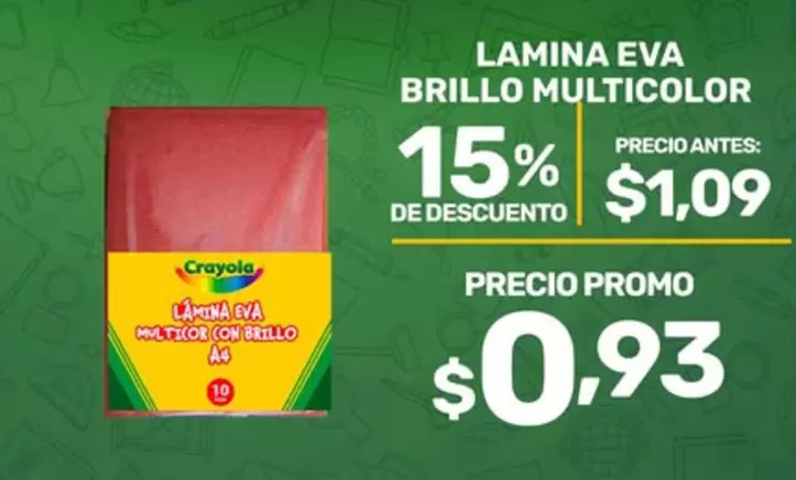 LAMINA EVA BRILLO MULTICOLOR