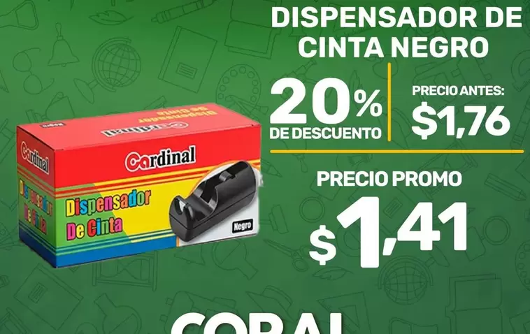 Negro - DISPENSADOR DE CINTA NEGRO