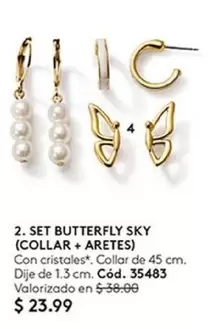 BUTTERFLY SKY (COLLAR + ARETES)