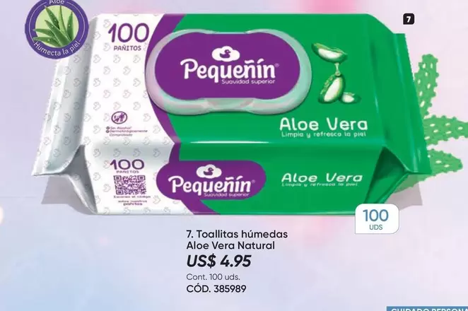 Toallitas húmedas Aloe Vera Natural