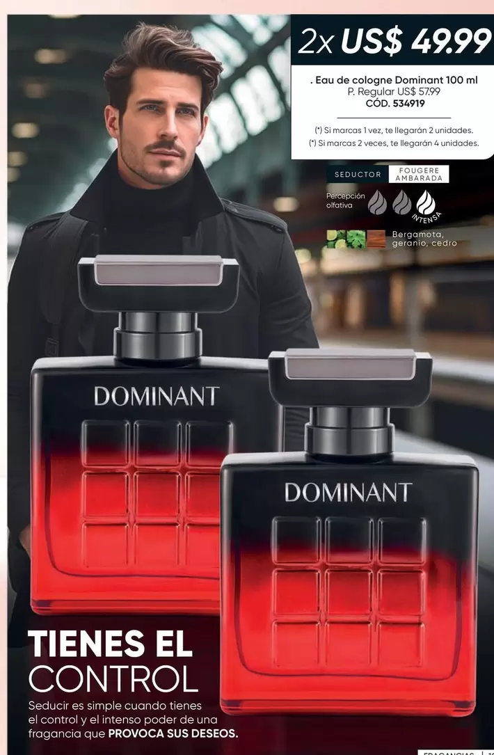 Eau de cologne Dominant 100 ml