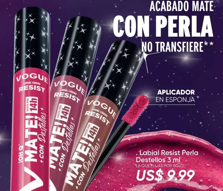 mate - Labial Resist Perla Destellos