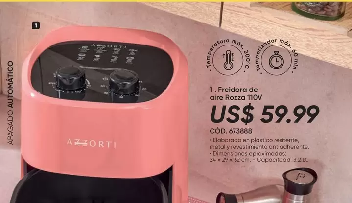 Freidora de aire Roazza 110V COD. 673888