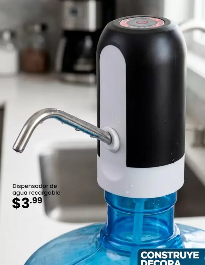 Dispensador de agua recargable