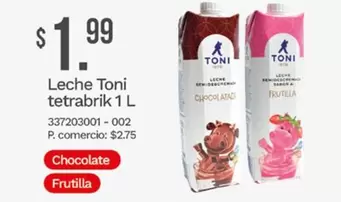Leche Toni tetrabrik 1 L 337203001 - 002