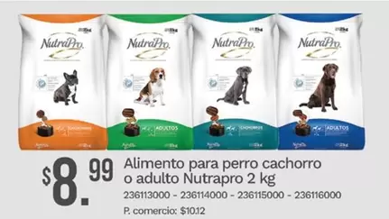 Alimento para perro cachorro o adulto 2 kg 236113000 - 236114000 - 236115000 - 236116000